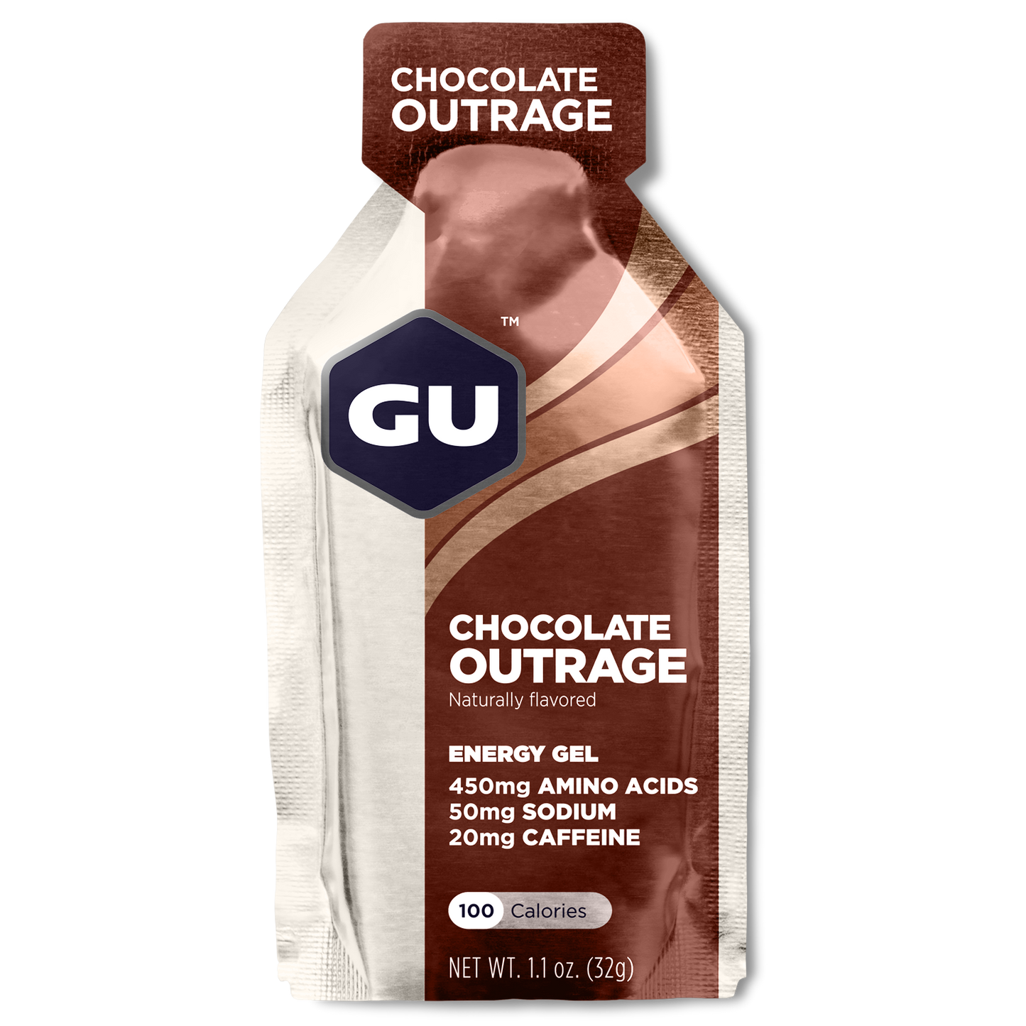 GU Energy Gel Chocolate Outrage Caffeine