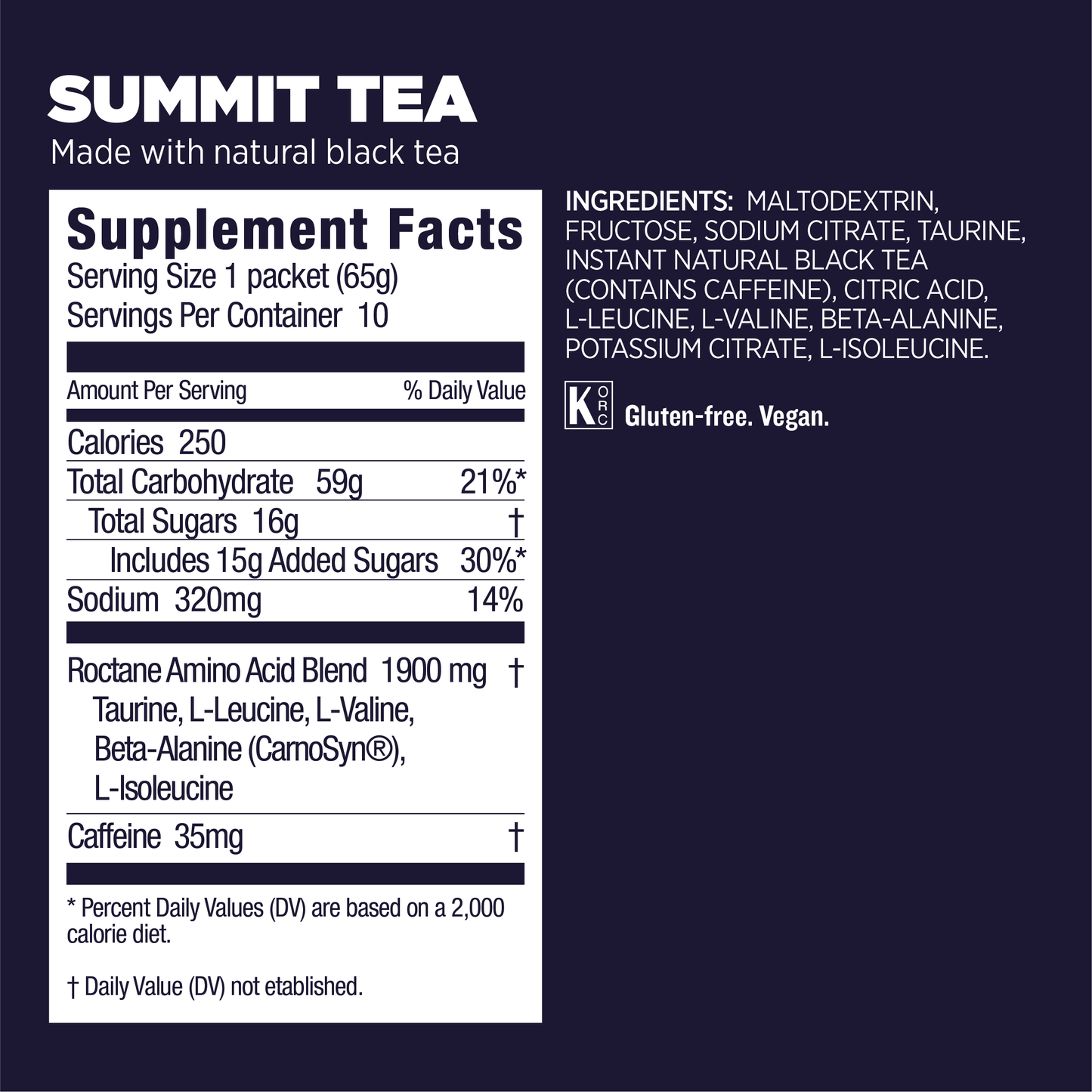 GU Roctane Energy Drink Mix Summit Tea Caffeine