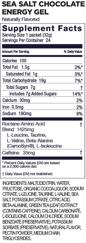 GU Roctane Gel Sea-Salt Chocolate Caffeine