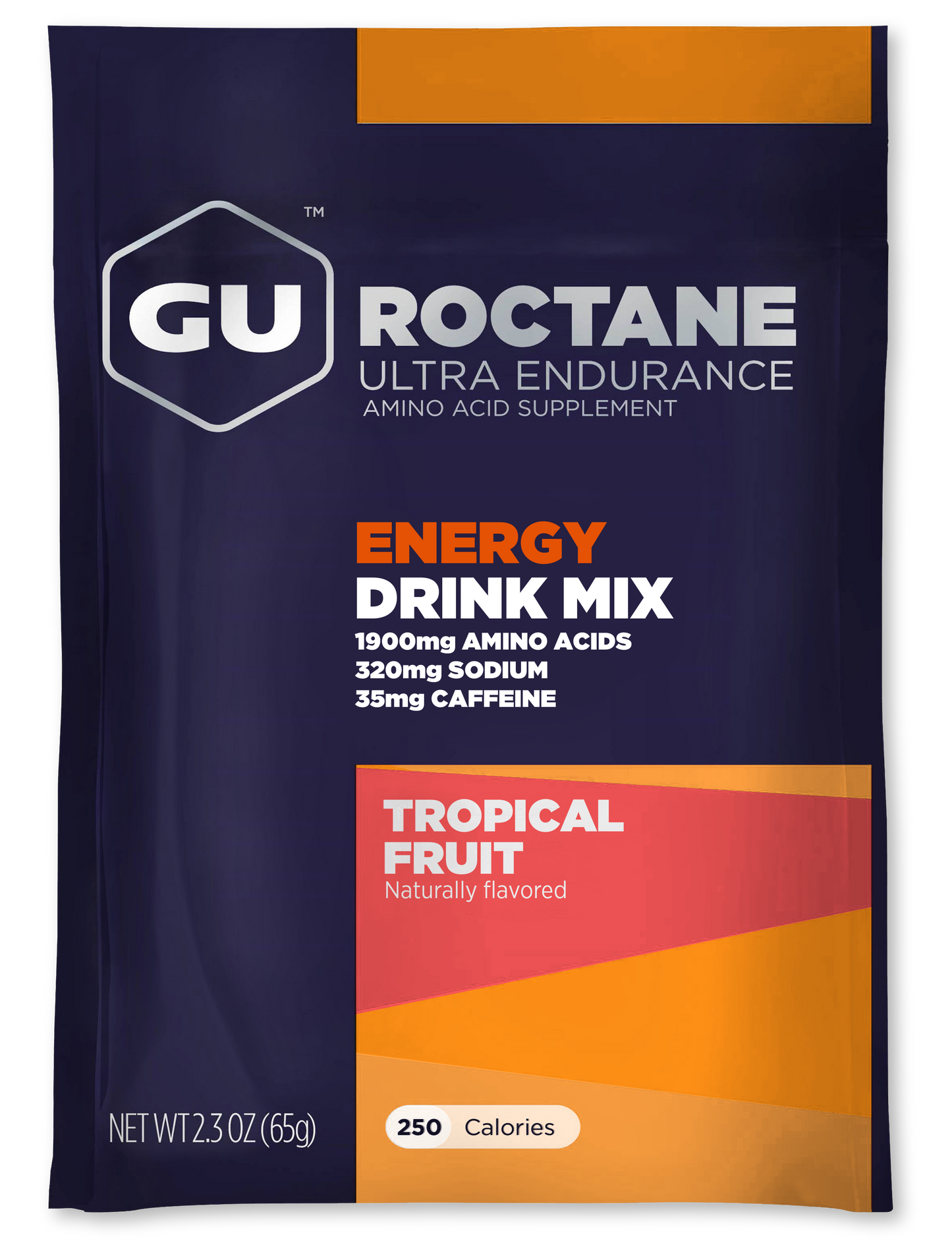 GU Roctane Energy Drink Mix Tropical Fruit Caffeine