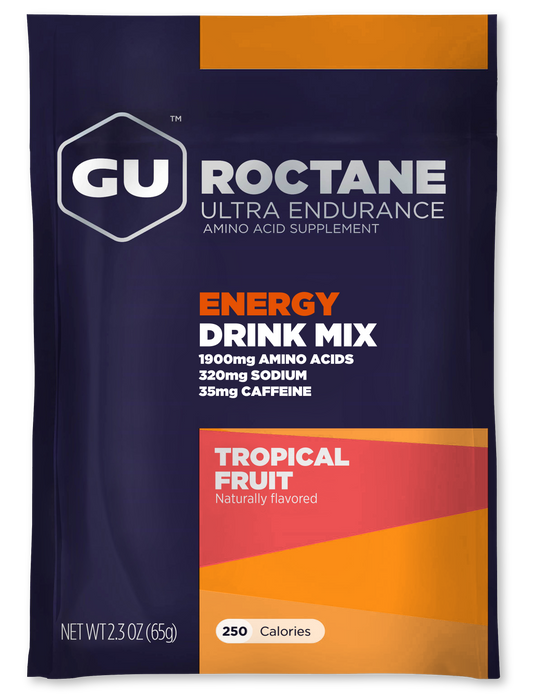 GU Roctane Energy Drink Mix Tropical Fruit Caffeine