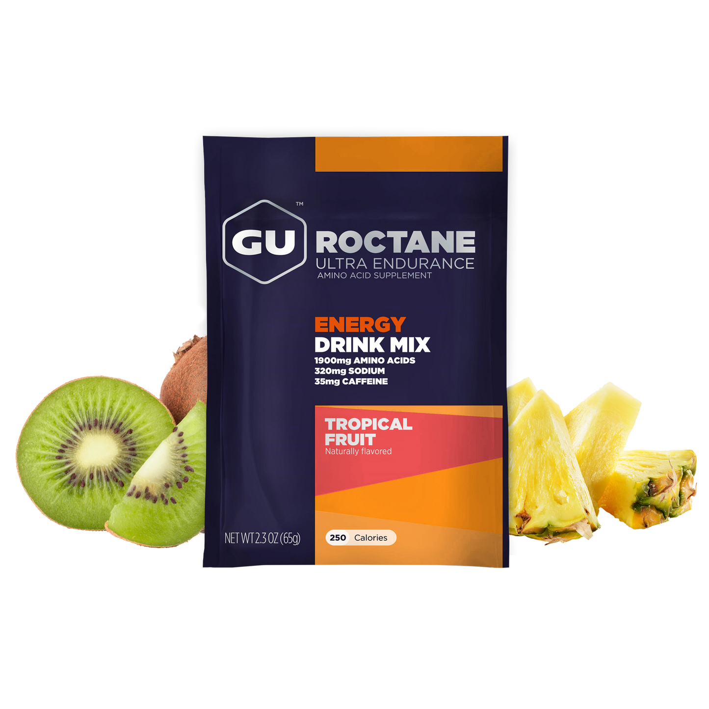 GU Roctane Energy Drink Mix Tropical Fruit Caffeine